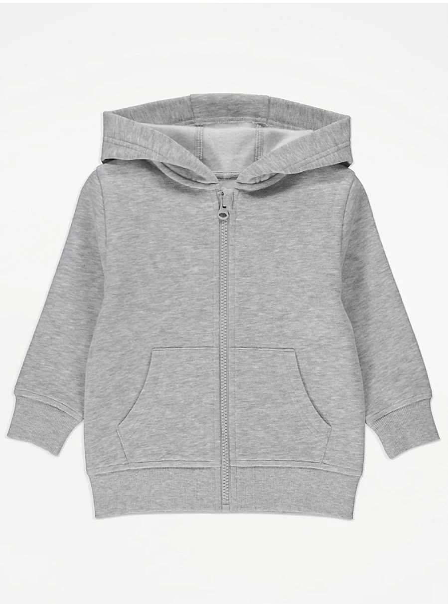 "George at Asda Boys Light Grey Zip Up Hoodie | Kids Pullover Review"