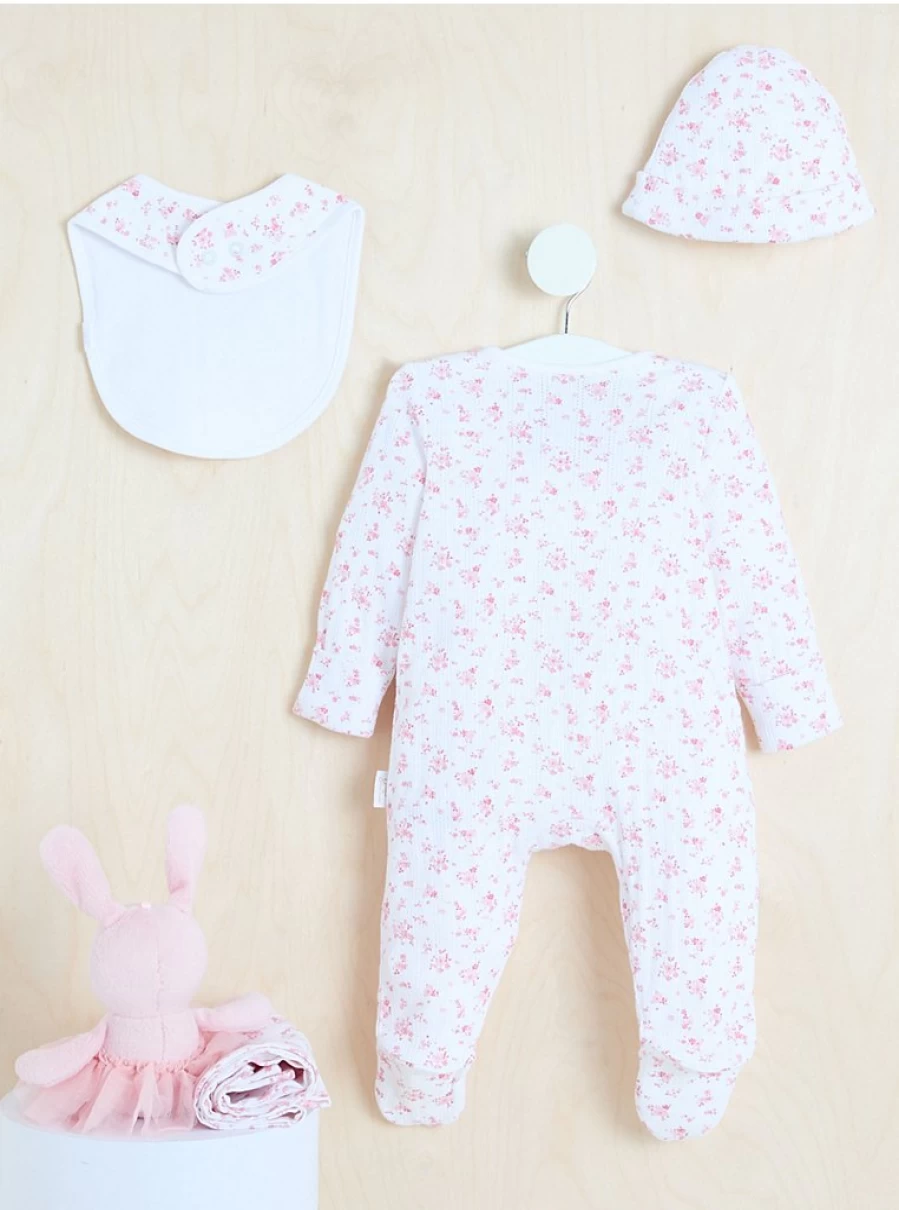 "George at Asda Baby Girl 5-Piece Pink Floral Gift Set | Billie Faiers Collection | Newborn Baby Clothes"