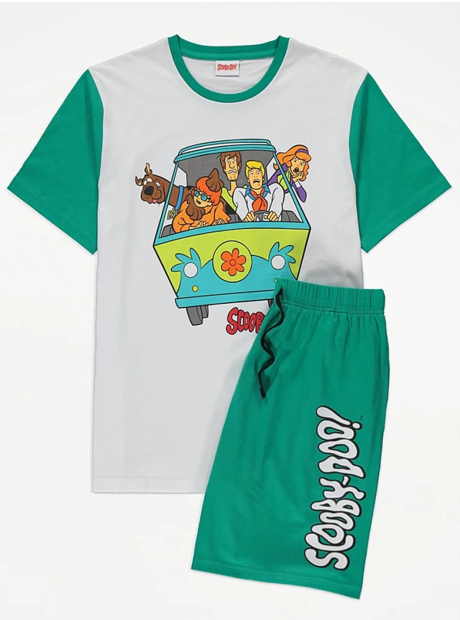 Men's Scooby-Doo Green Short Pyjamas Set | George at Asda Official Store