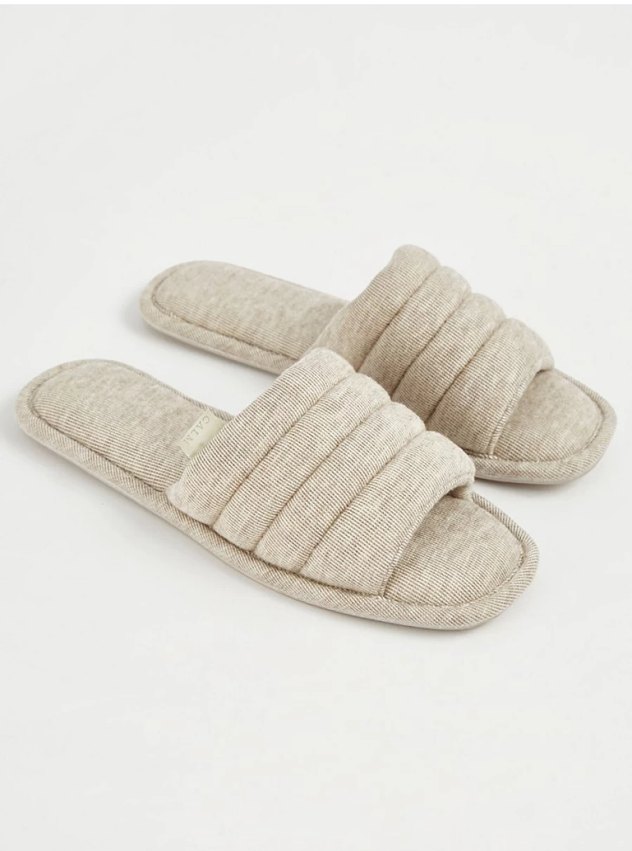 "George at Asda Mocha Quilted Slider Slippers Review | Cozy Home Footwear"