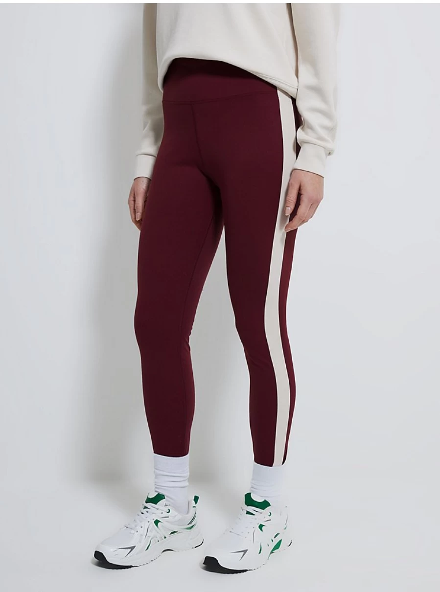 "George at Asda Women's Burgundy Striped Active Leggings – Comfort & Style Review"