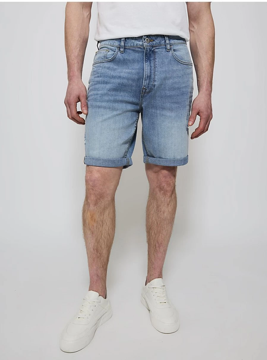 Men's Light Wash Denim Shorts | George at Asda | Comfort Fit & Stylish Design