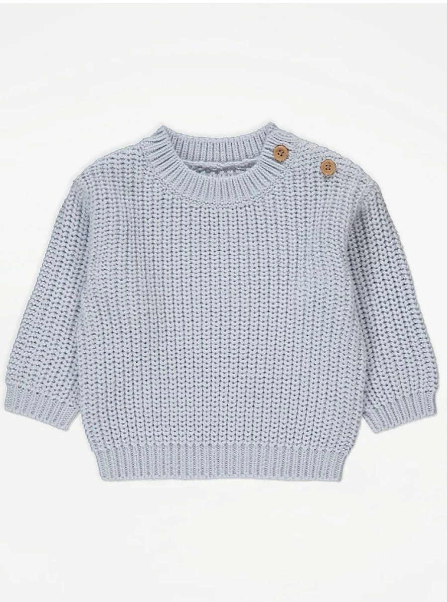 "George at Asda Light Blue Chunky Knit Jumper for Boys – Cozy Baby Sweater Reviews"