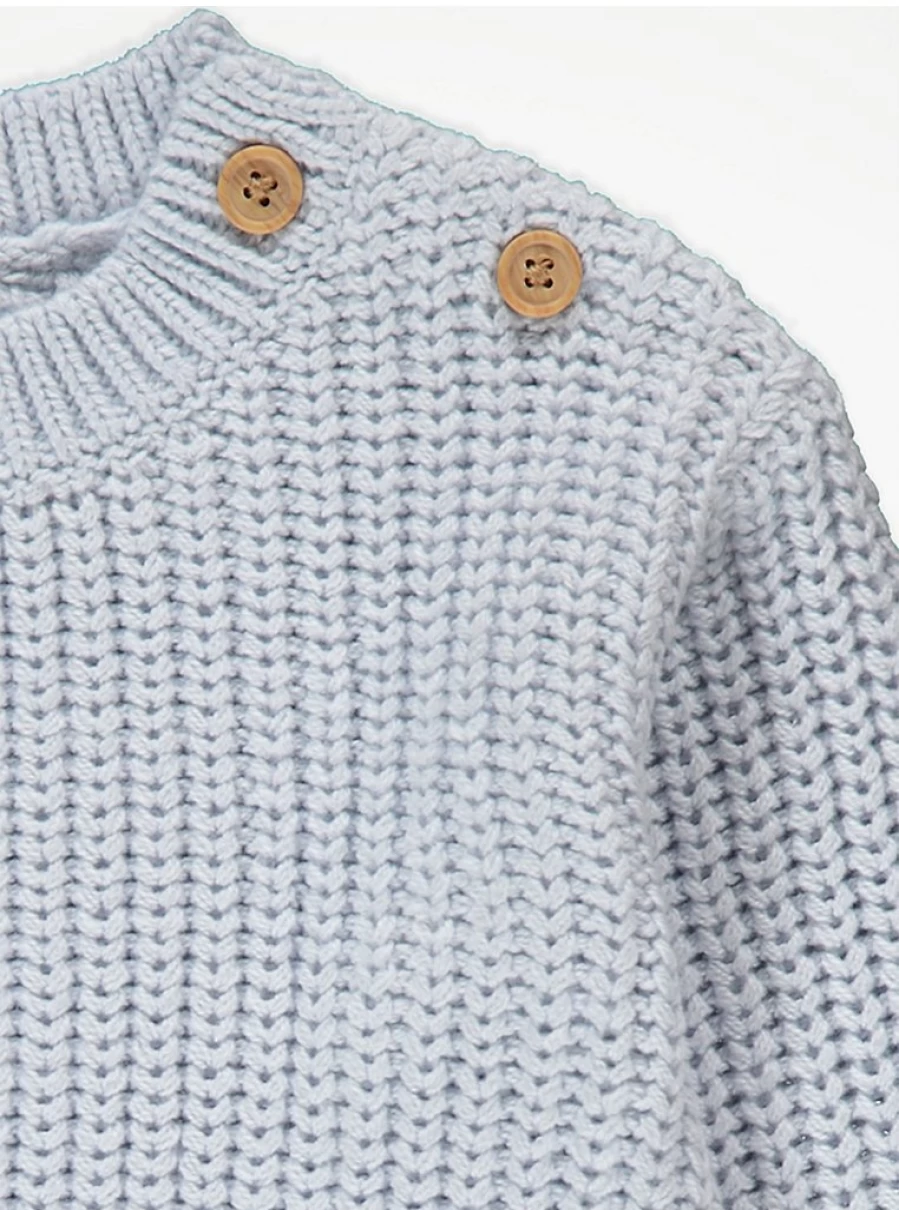 "George at Asda Light Blue Chunky Knit Jumper for Boys – Cozy Baby Sweater Reviews"