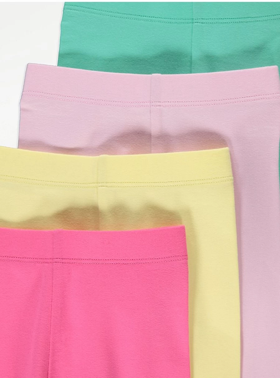 "George at Asda Girls' Bright Leggings 5-Pack | Comfortable & Stylish Kids' Leggings"