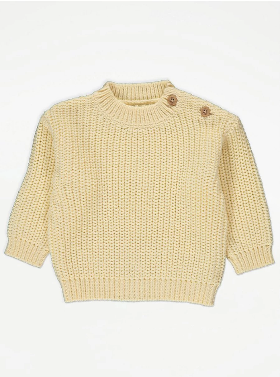 "George at Asda Boys' Banana Chunky Knit Jumper | Soft Baby Knit Sweater Review"