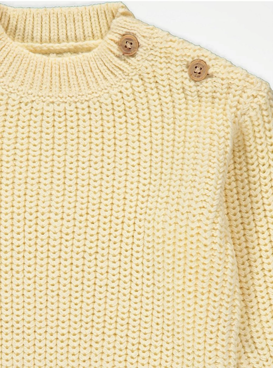 "George at Asda Boys' Banana Chunky Knit Jumper | Soft Baby Knit Sweater Review"