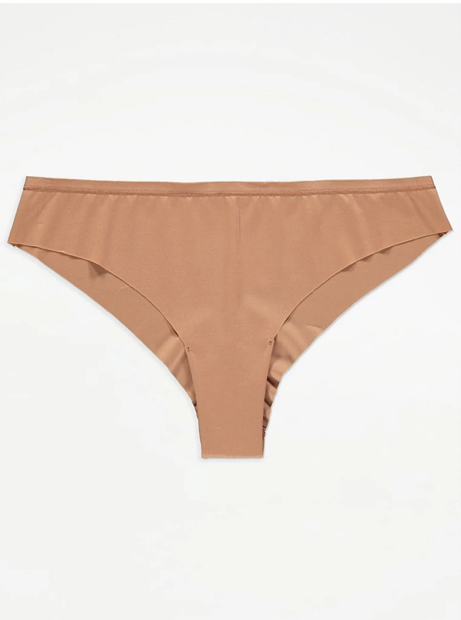 "George at Asda Nude Brazilian Knickers 3 Pack | Seamless No VPL Medium Coverage Underwear"