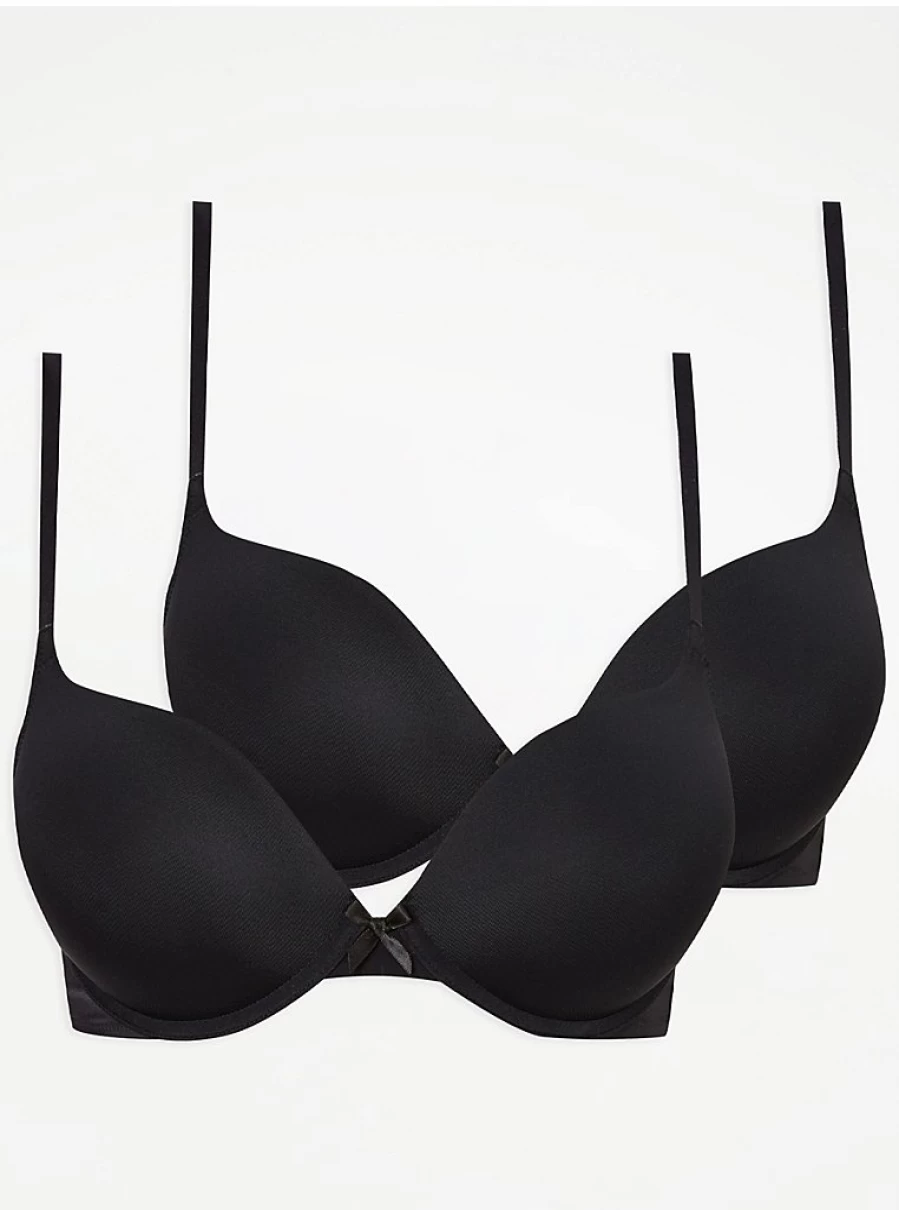 "George at Asda Women's Black Push-Up Bras 2-Pack – Enhance 2 Sizes Bigger | Lingerie Review"