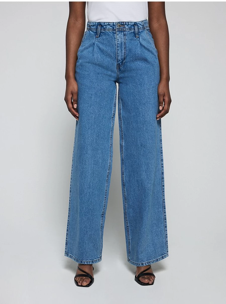 "George at Asda Women's Mid Wash Paper Bag Wide Leg Jeans – Comfort & Style Review"