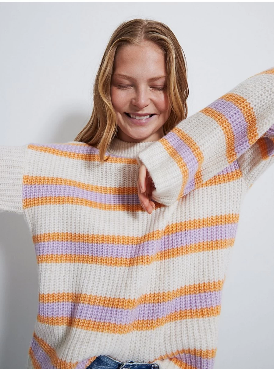Women's Pastel Striped Knit Sweater | Soft Striped Pullover | George at Asda