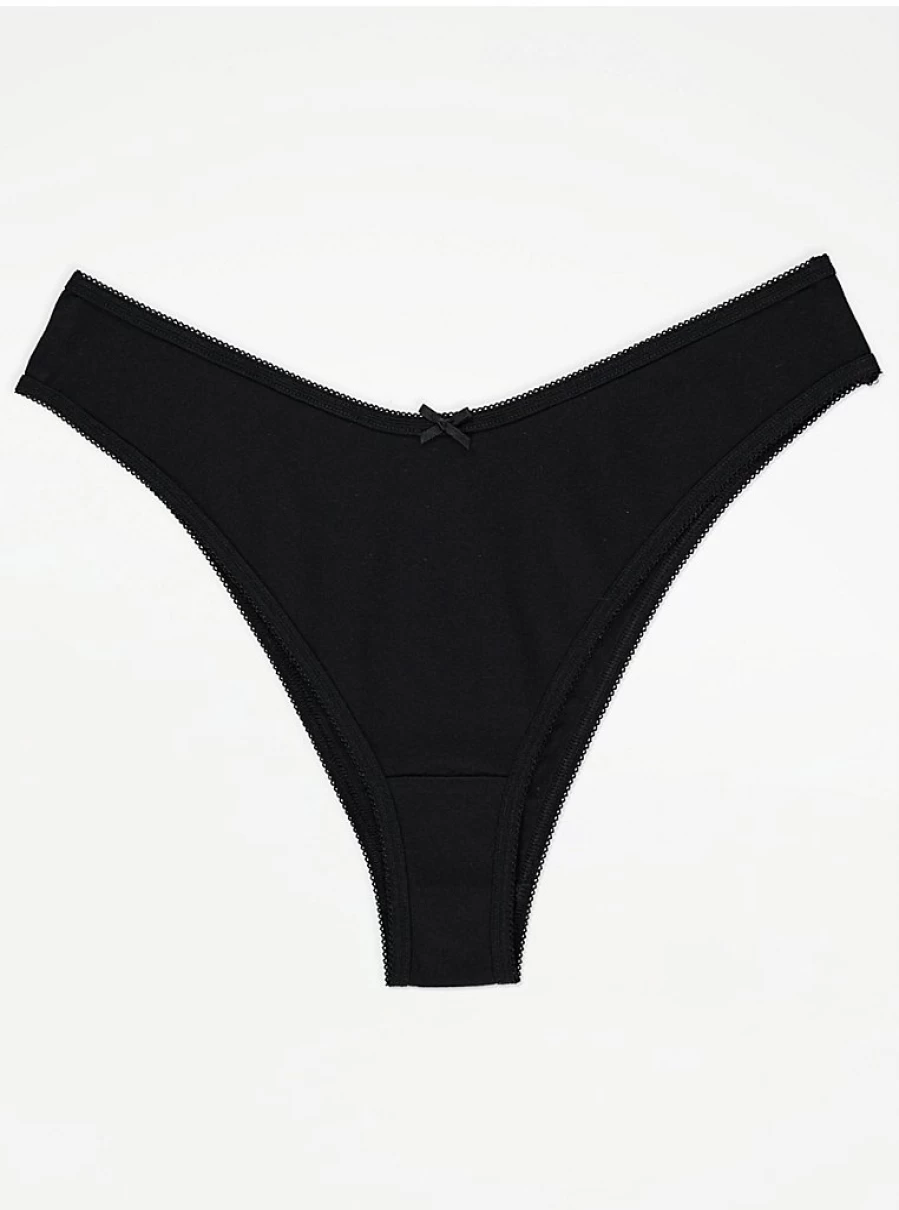 "George at Asda Black High Leg Knickers 5-Pack | Comfortable Lingerie Set | Women's Underwear Reviews"
