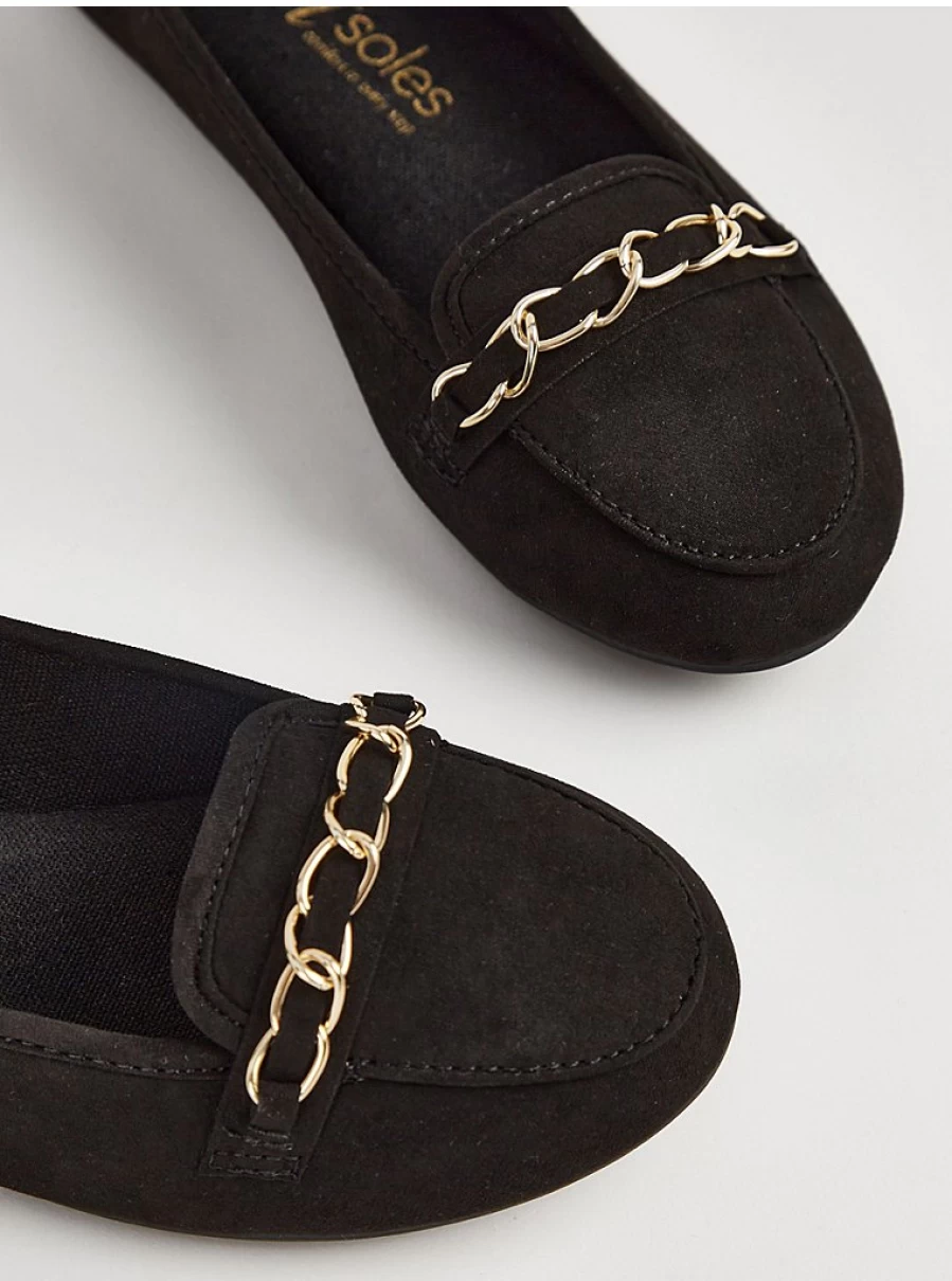Women's Black Ballet Flat Loafers by George at Asda | Comfortable Slip-On Shoes Review