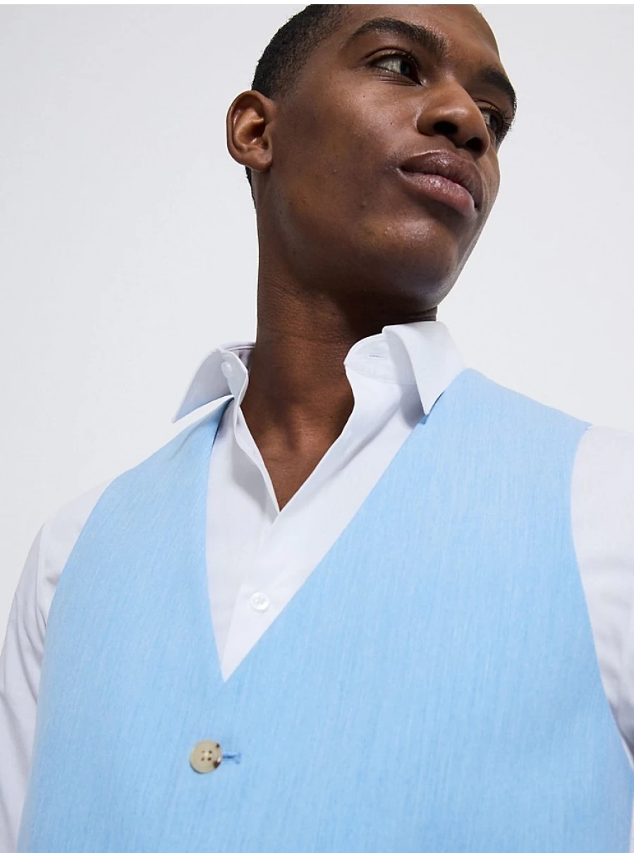 "George at Asda Men's Light Blue Suit Waistcoat – Stylish & Comfortable Review"