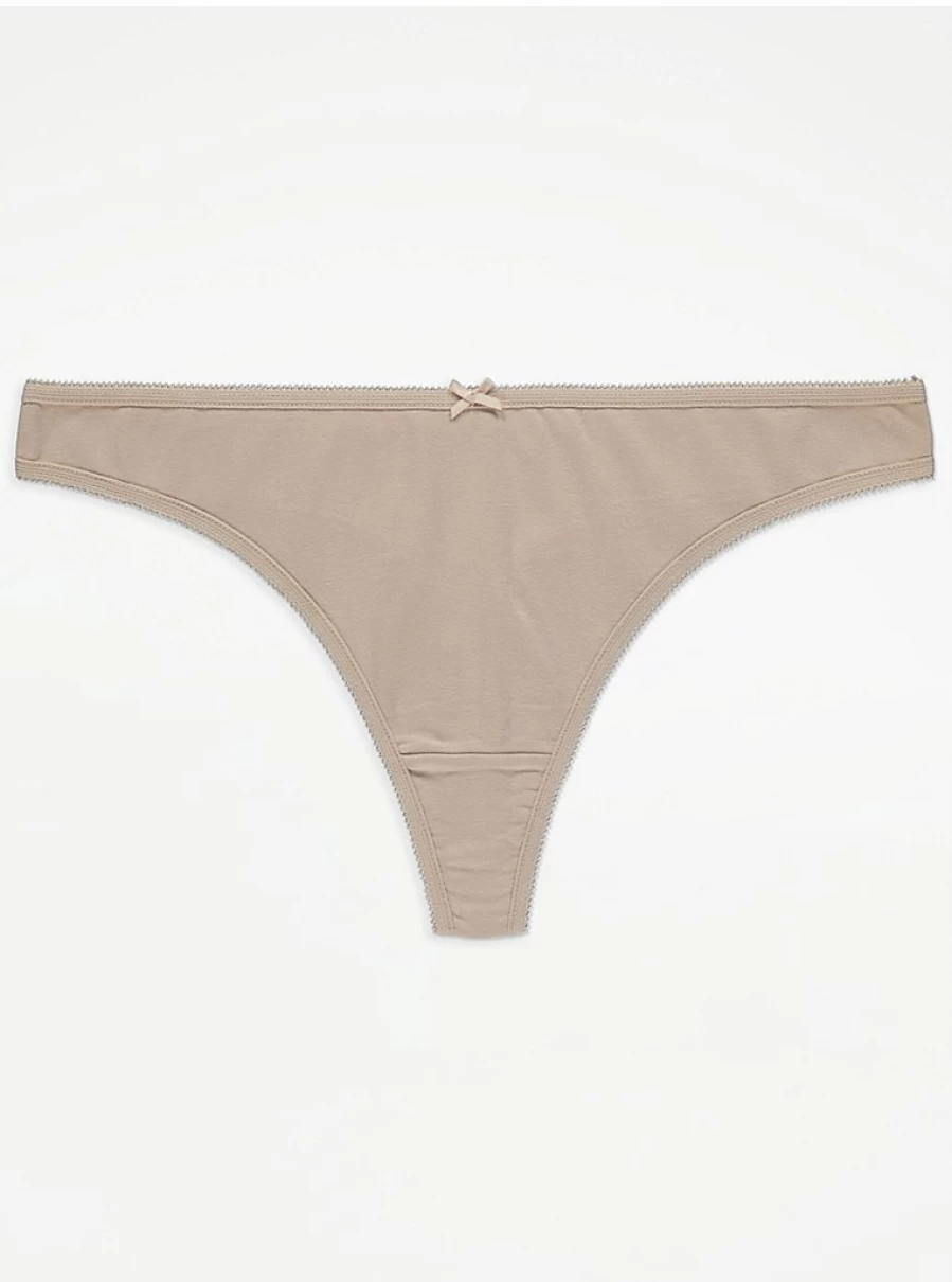 "George at Asda Nude Thongs 5-Pack | Seamless Lingerie Underwear Set"