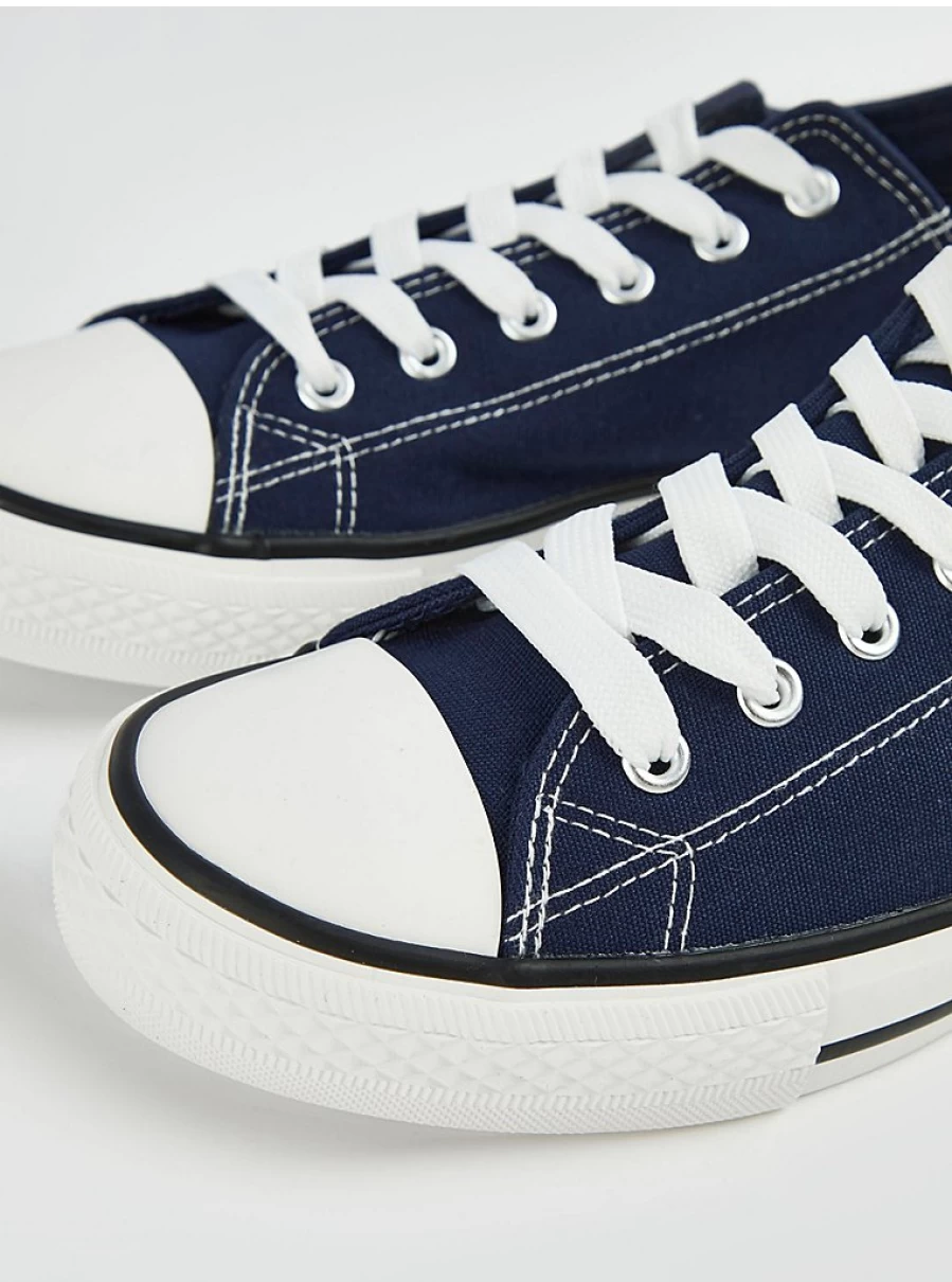 Women's Navy Canvas Lace-Up Sneakers by George at Asda – Comfortable & Stylish Trainers Review