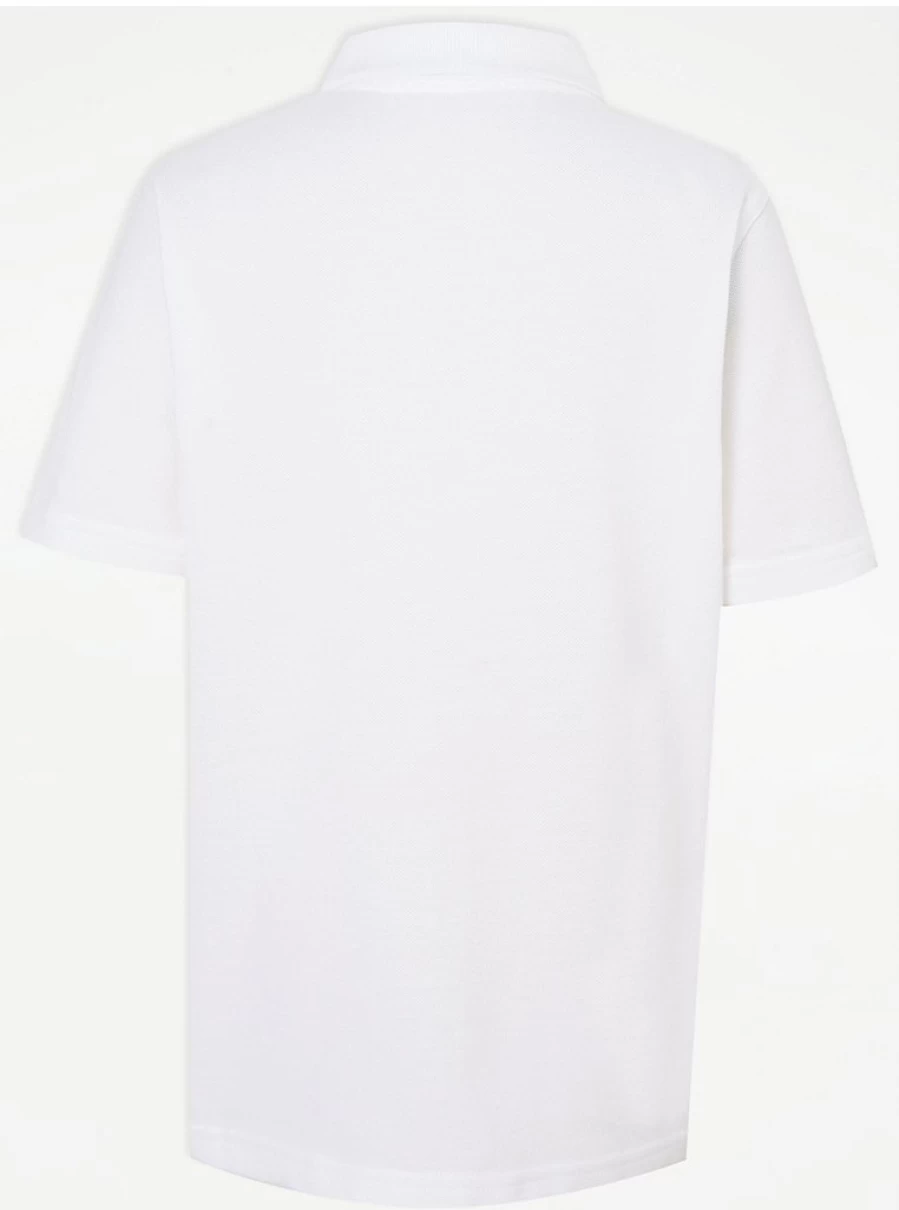 "George at Asda School Polo Shirts 5-Pack: Durable & Comfortable Uniform Shirts for Kids"