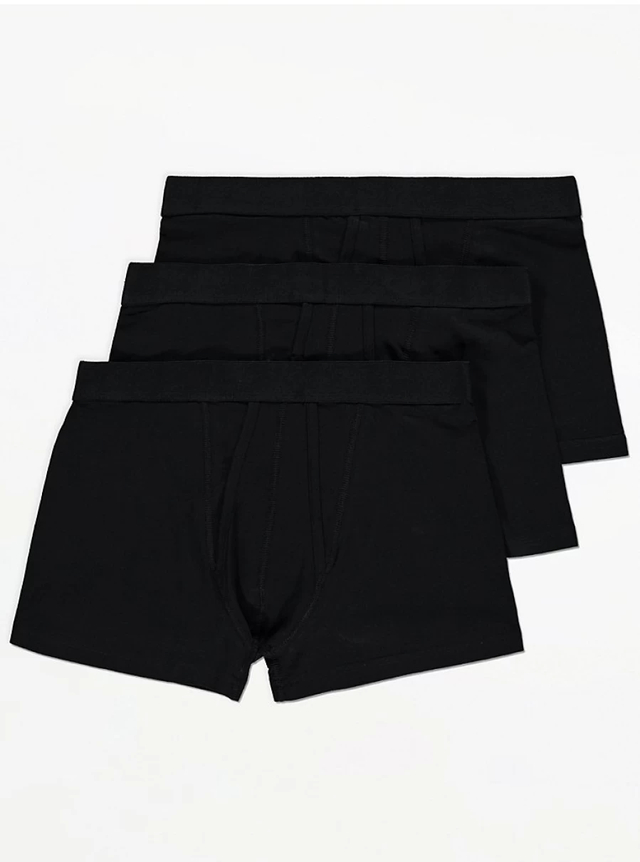 "George at Asda Boys' Black A-Front Trunks 3-Pack Underwear Review"