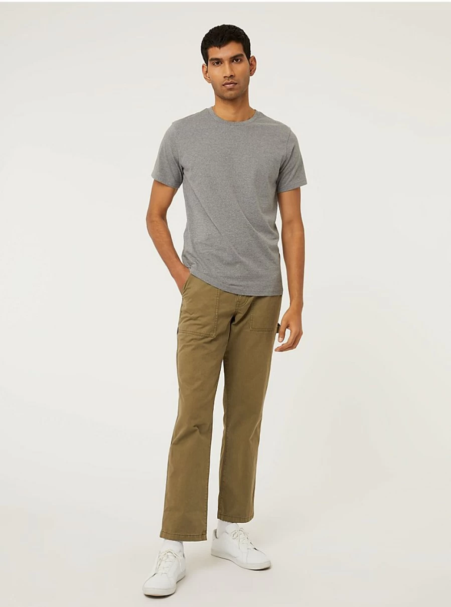 "George at Asda Men's Grey Slim Fit Plain T-Shirt – Comfort & Style"
