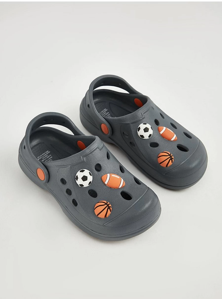 Boys Grey Sport Badge Clogs by George at Asda – Kids' Comfortable Footwear Reviews