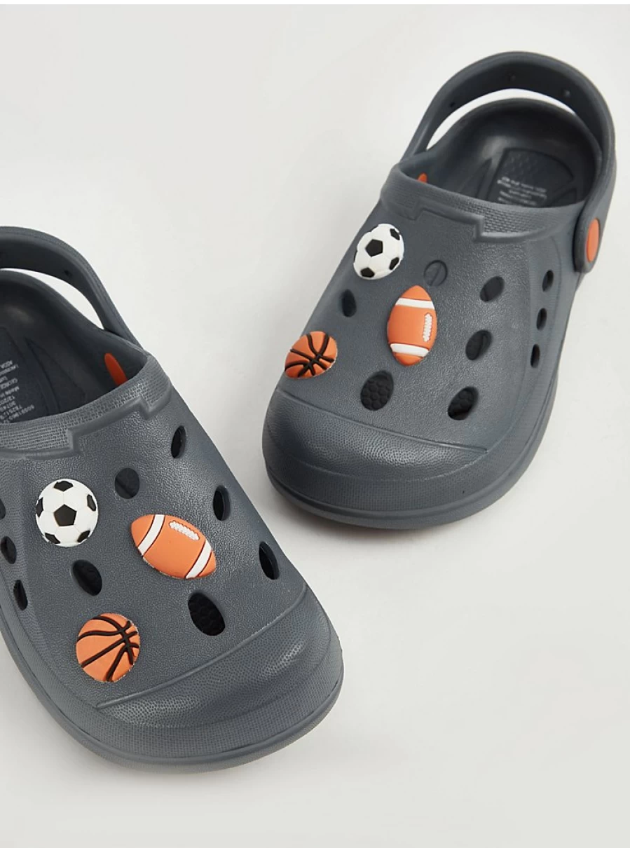 Boys Grey Sport Badge Clogs by George at Asda – Kids' Comfortable Footwear Reviews