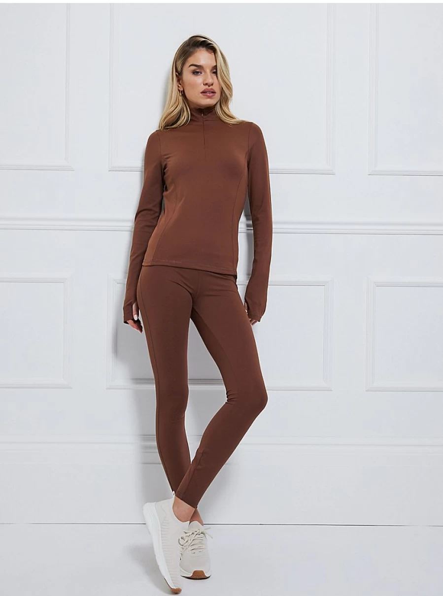 George at Asda Women's Billie Faiers Chocolate Active Leggings | High-Waist Workout Leggings for Women | Comfortable Gym Tights