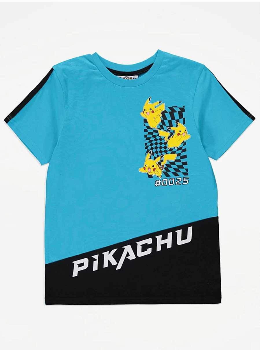 "George at Asda Boys' Pokemon Blue Pikachu T-Shirt | Kids' Cartoon Character Tee"