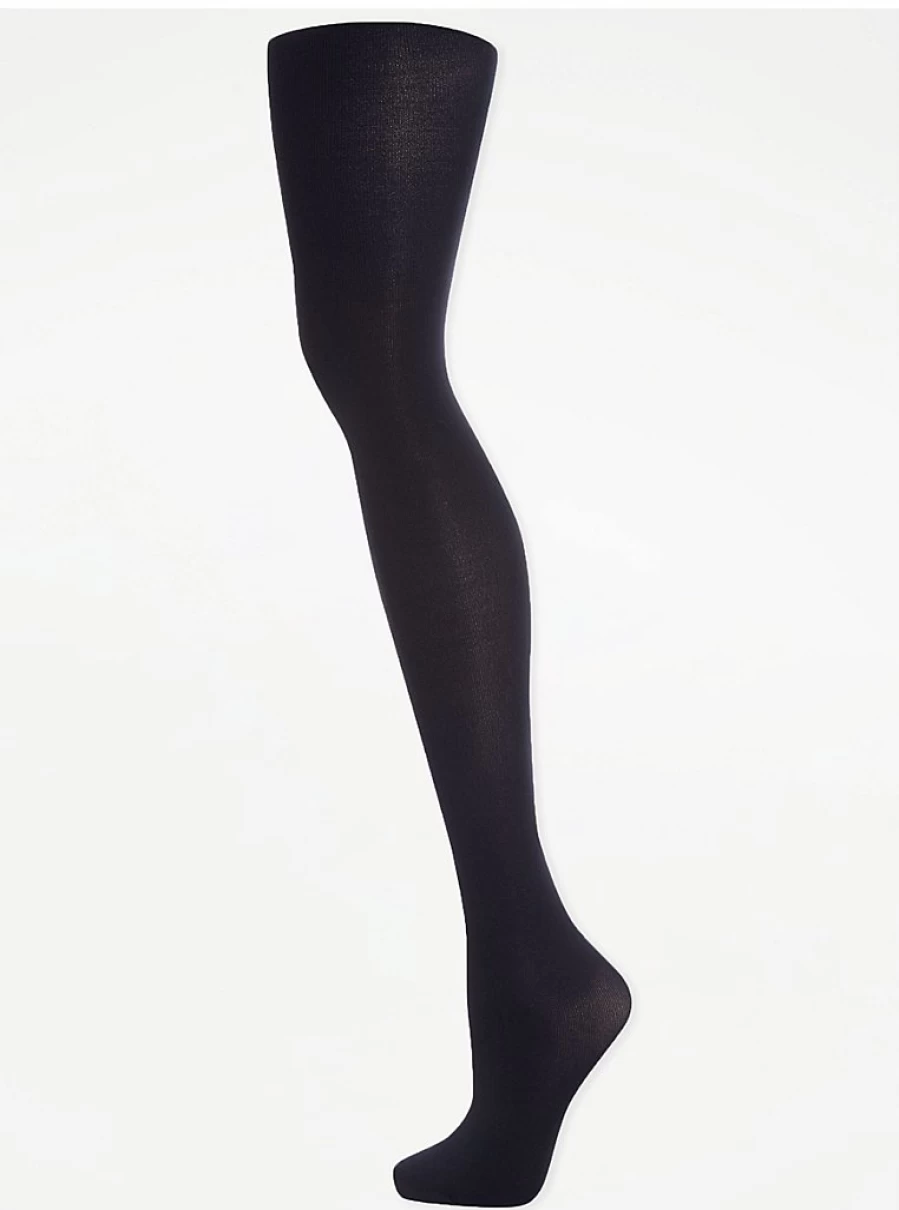 "George at Asda Black 150 Denier Opaque Tights for Women – Comfortable & Stylish Lingerie"