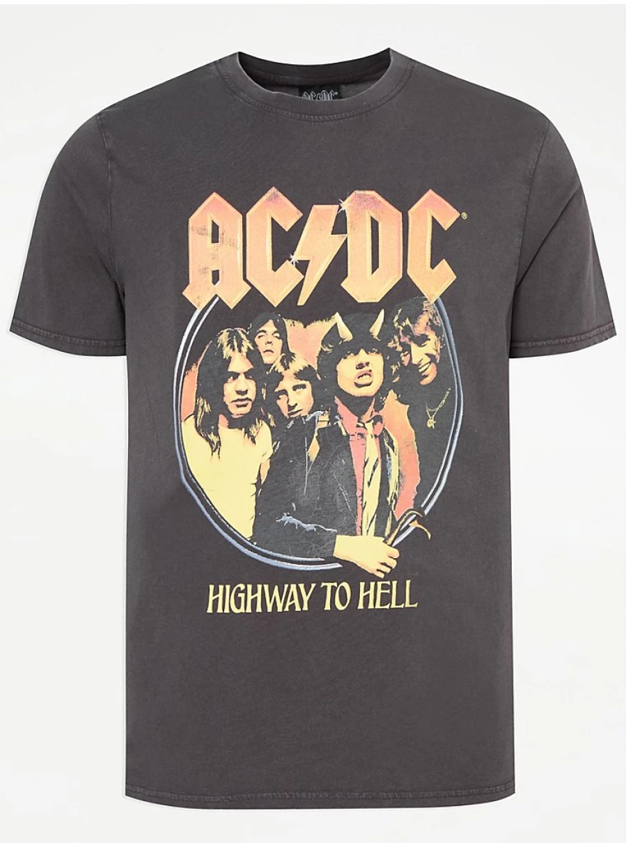 AC/DC Highway to Hell Band T-Shirt for Men - George at Asda Official Merchandise