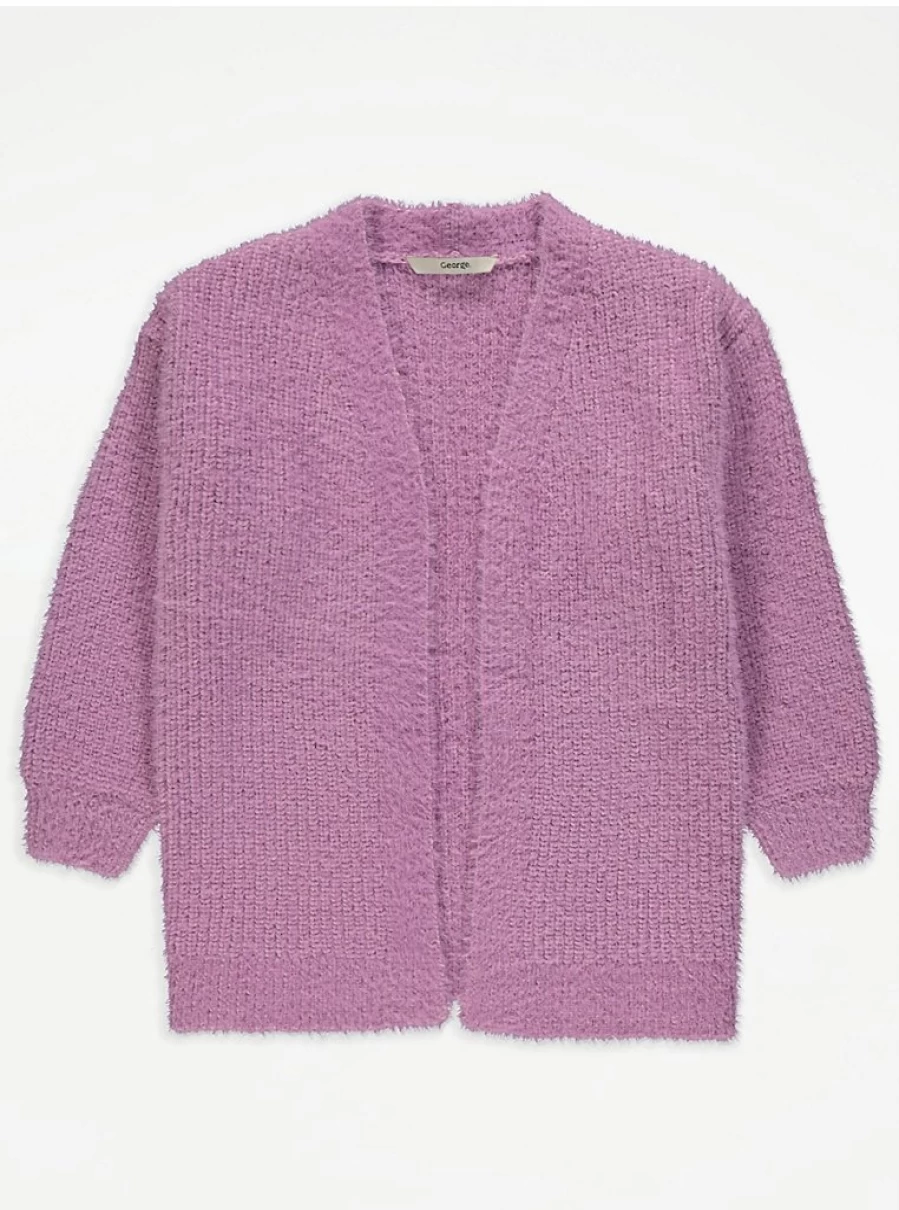 "George at Asda Kids Lilac Soft Knit Longline Cardigan Review: Comfort & Style"