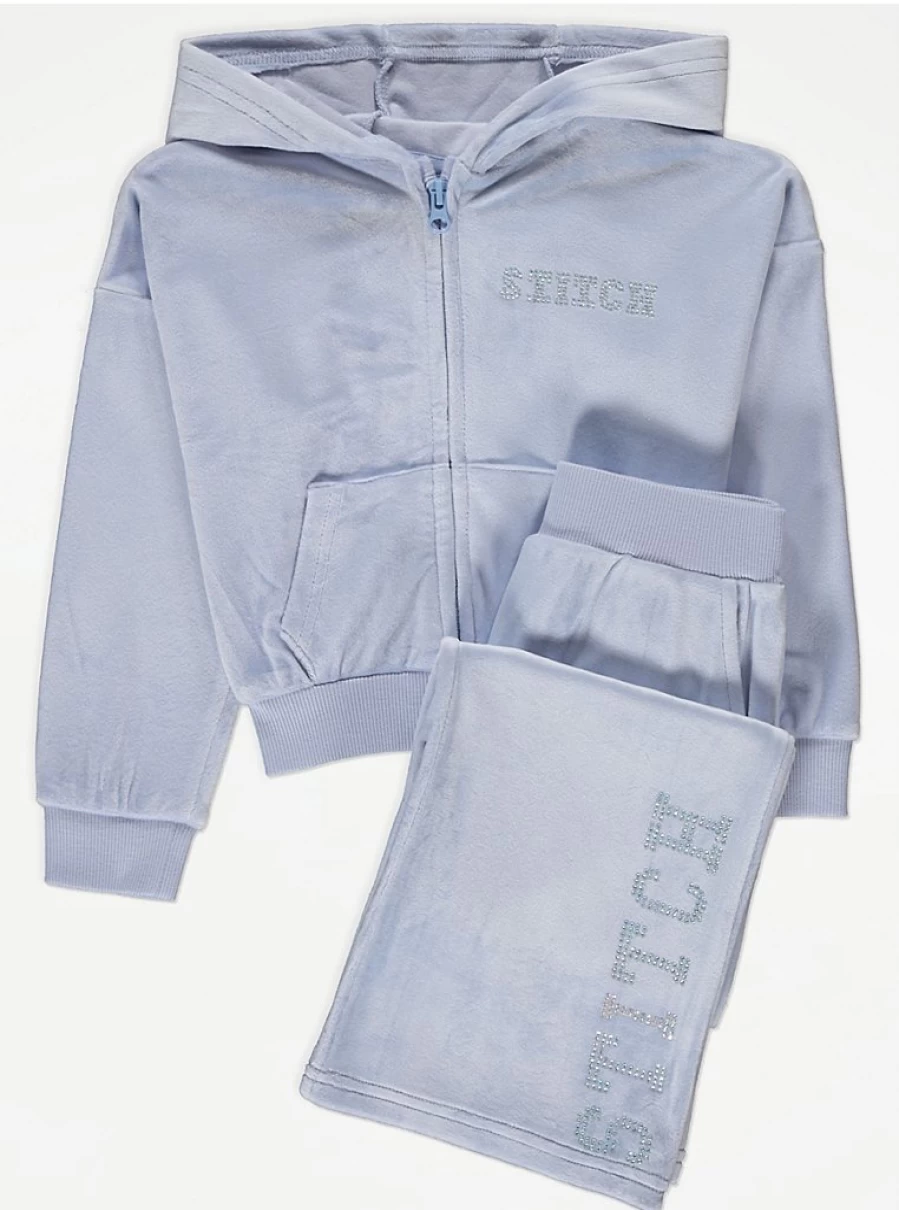 Disney Lilo & Stitch Kids Zip Up Hoodie and Joggers Set by George at Asda