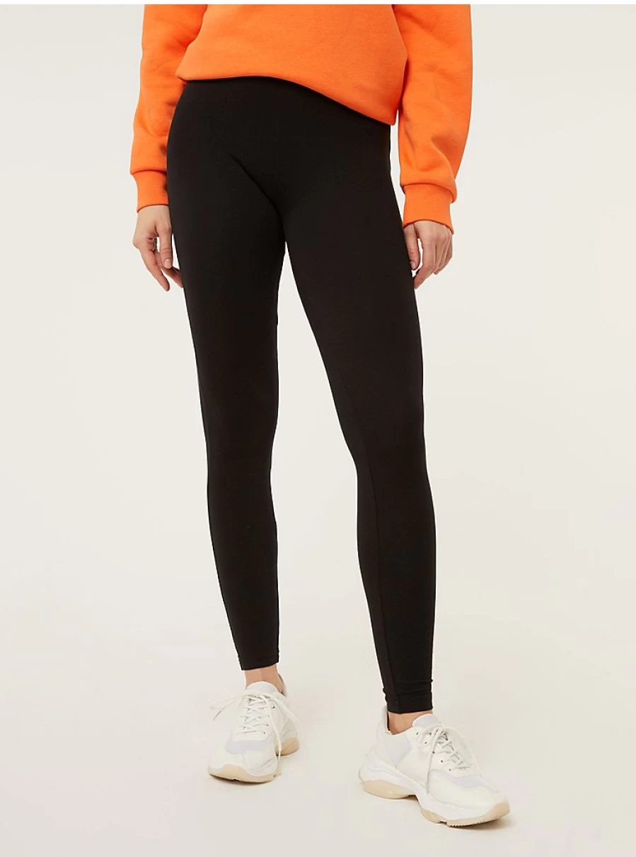 "George at Asda Women's Black Full Length Cotton Leggings – Comfort & Style"