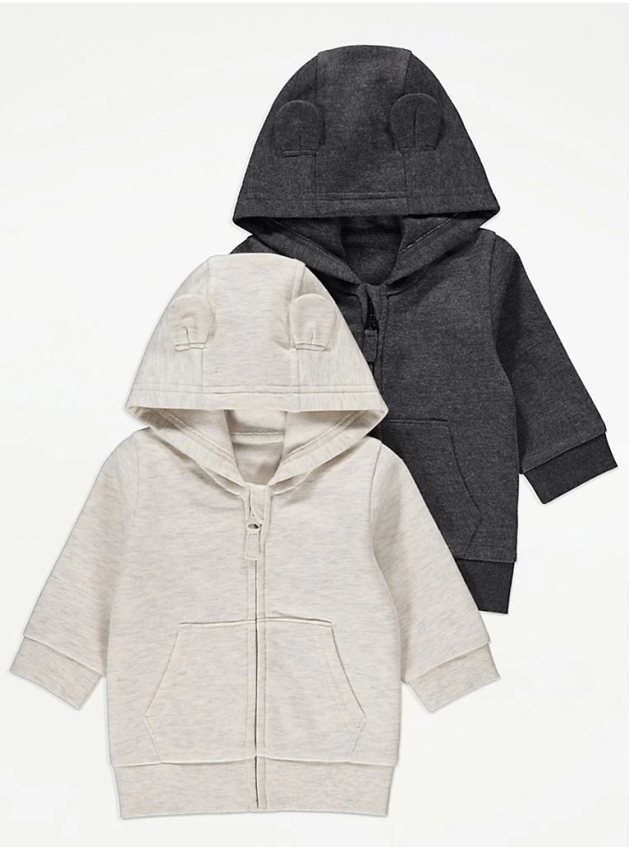 "George at Asda Baby Zip-Through Hoodies 2-Pack Review | Cozy & Comfortable"