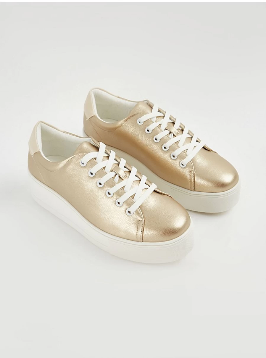 Women's Gold Platform Cupsole Sneakers - George at Asda | Reviews & Style Guide