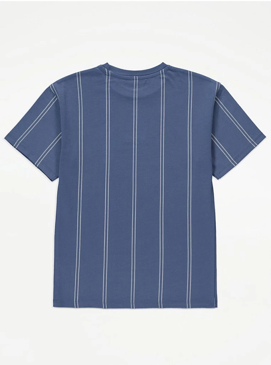 "George at Asda Boys' Blue Striped T-Shirt and Shorts Outfit Set | Limited Edition Kids' Clothing"