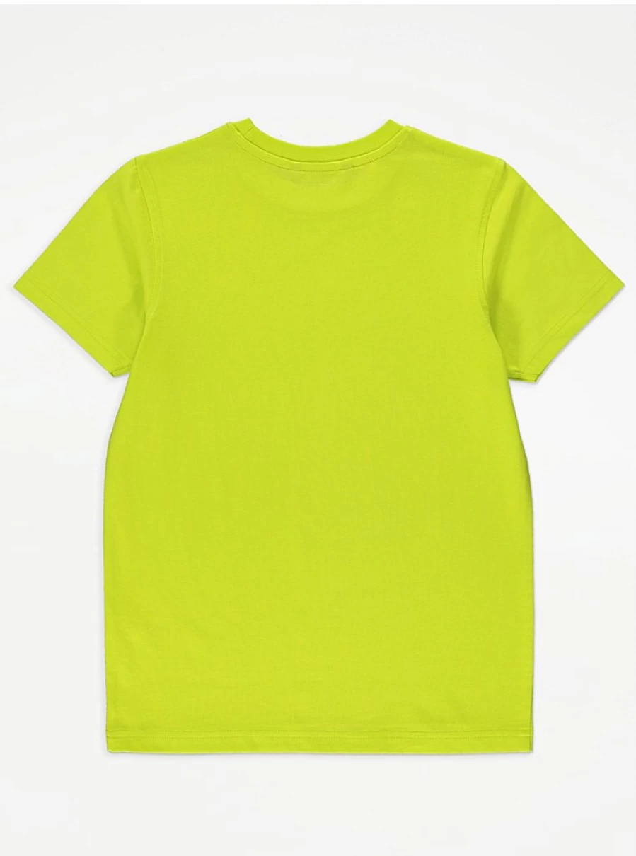 "George at Asda Boys' Bright Green Gamer Graphic T-Shirt and Shorts Set"