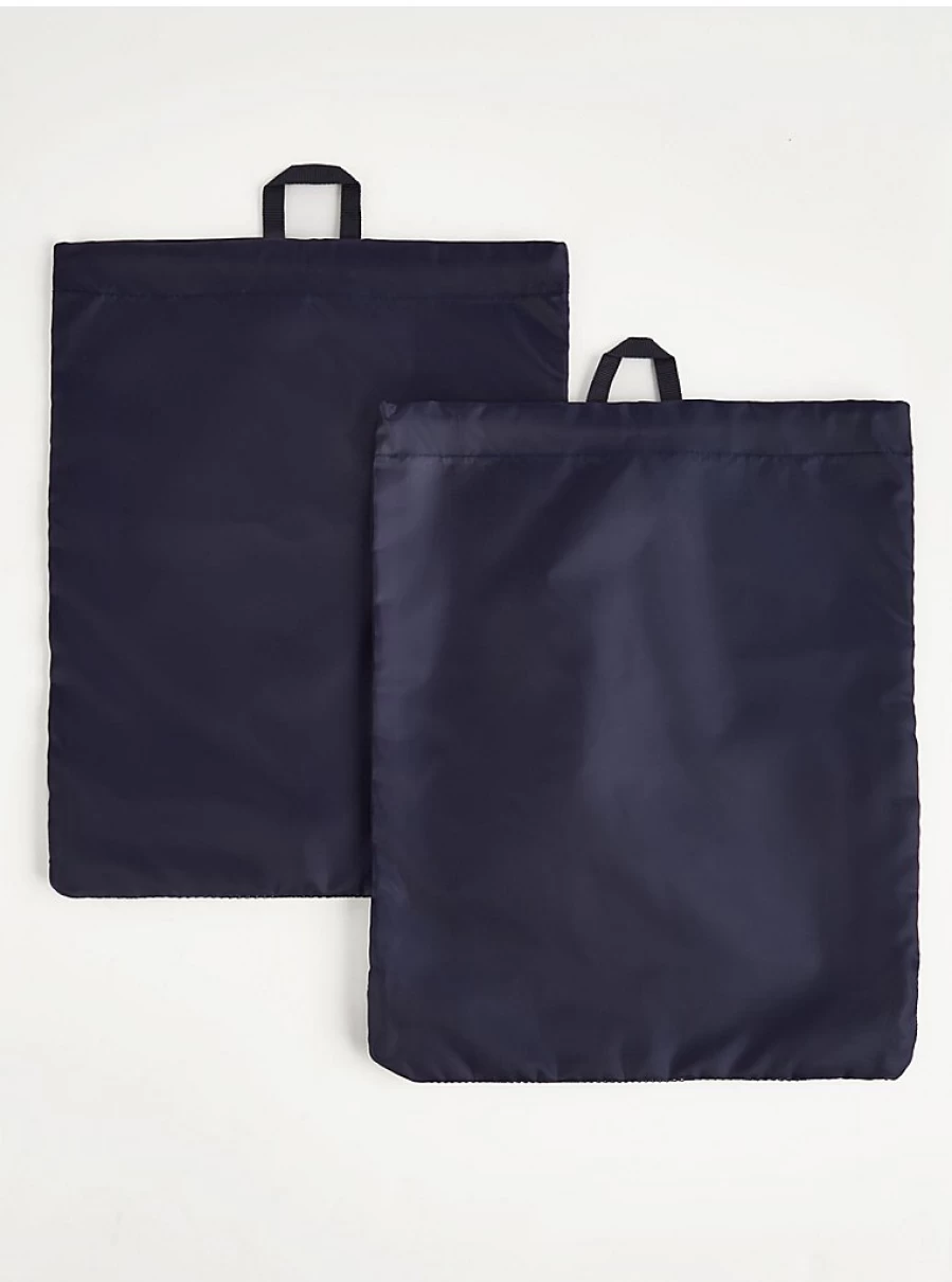 George at Asda Boys Navy Swim Bags 2 Pack for Kids – Waterproof Beach Tote with Towel Compartment
