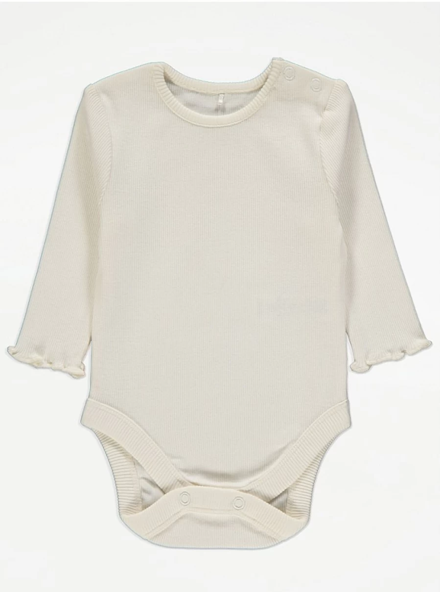"George at Asda Baby Blue Floral Embroidered Pinafore Bodysuit & Tights Outfit Review"