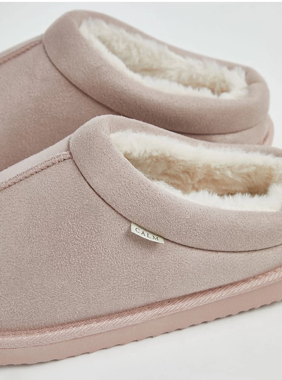 "George at Asda Pink Suedette Slip-On Mule Slippers | Comfortable & Stylish Women's Slippers"