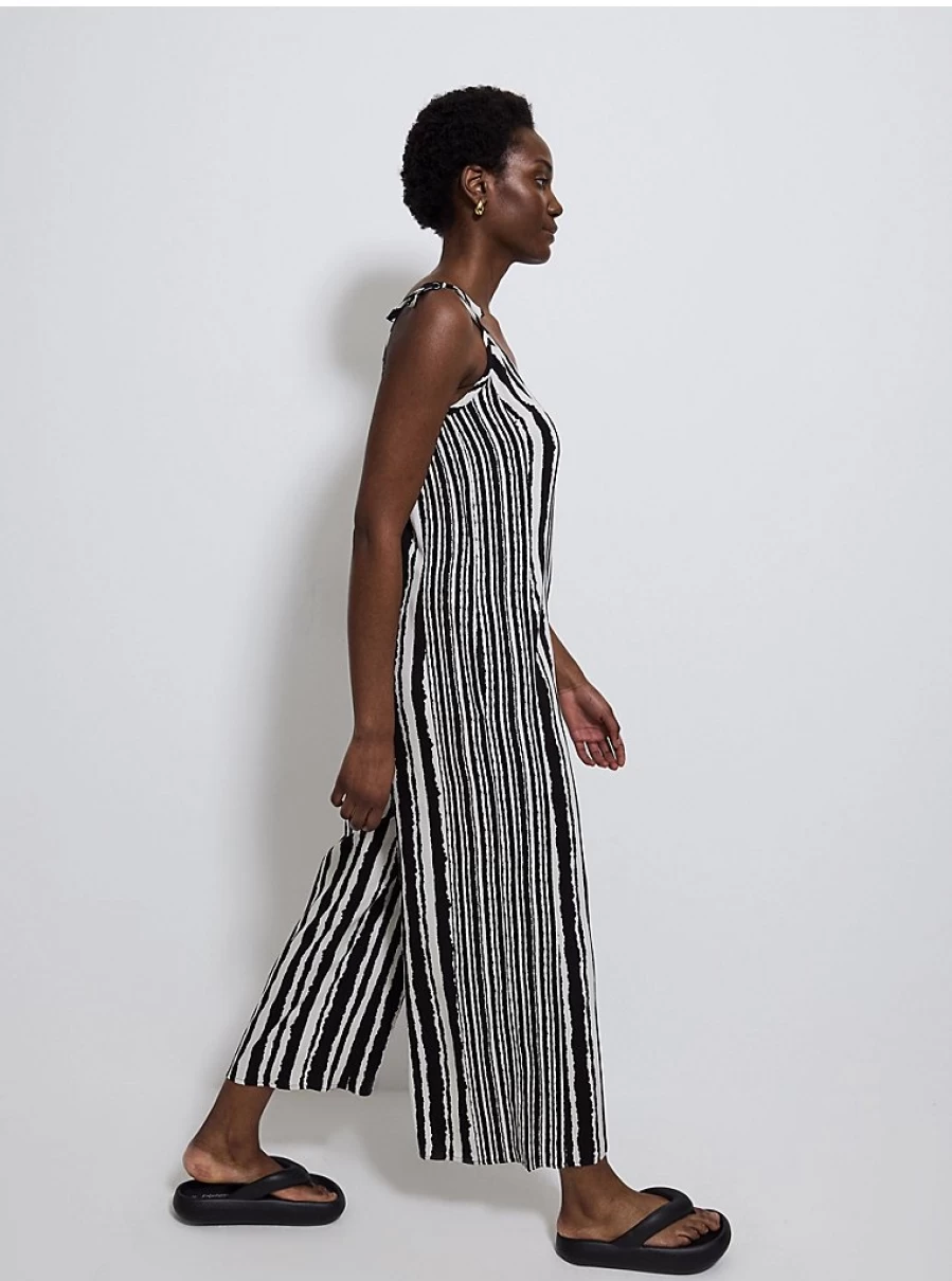 "George at Asda Women's Black Striped Strappy Jumpsuit – Stylish Comfort & Fit Reviews"