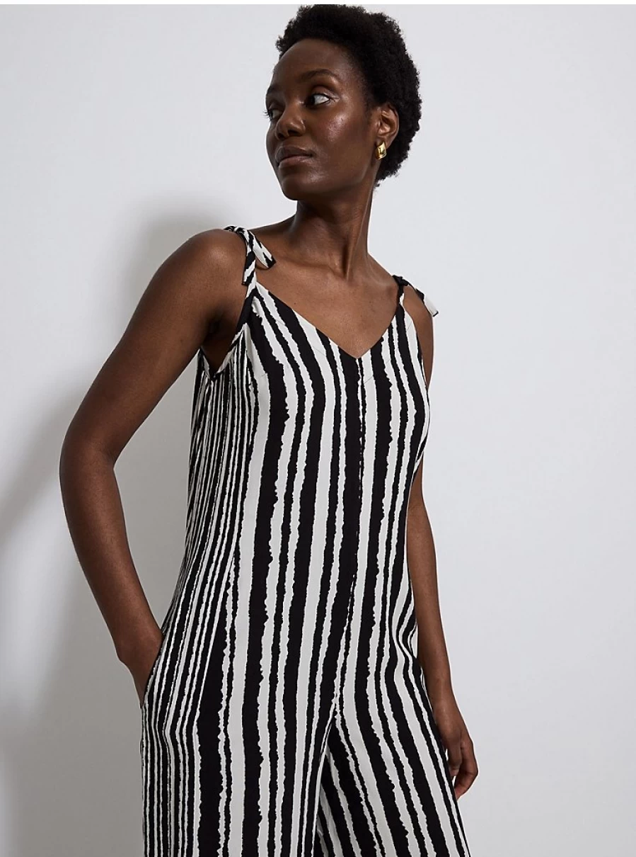 "George at Asda Women's Black Striped Strappy Jumpsuit – Stylish Comfort & Fit Reviews"