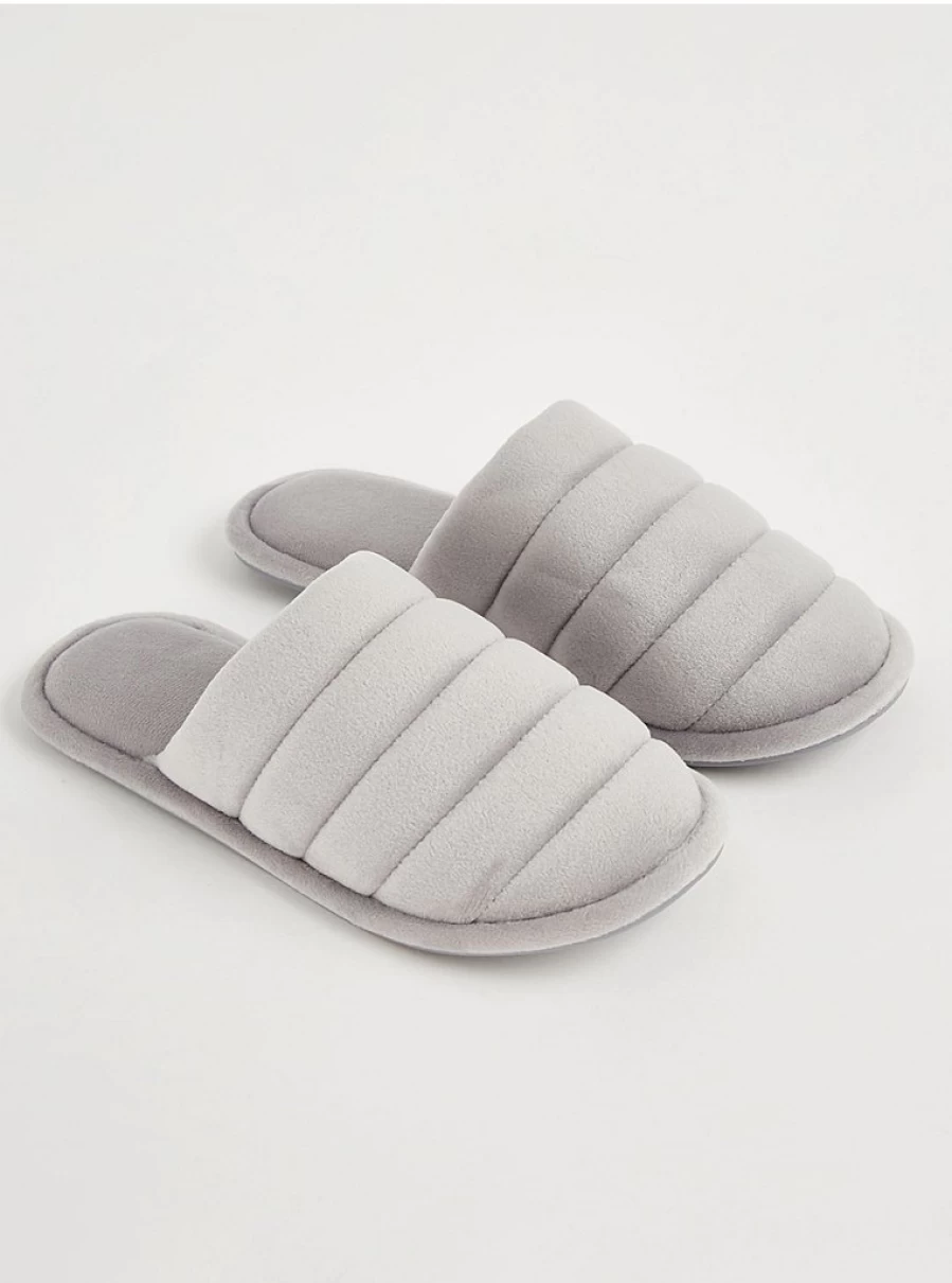 "George at Asda Grey Padded Mule Slippers - Comfortable Indoor & Outdoor Slides Review"