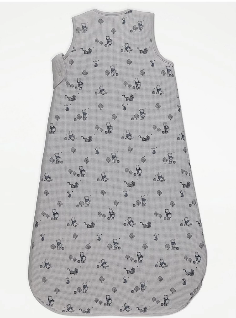 George at Asda Disney Winnie The Pooh Sage Green 3.5 Tog Baby Sleep Bag for Boys - Cozy & Warm