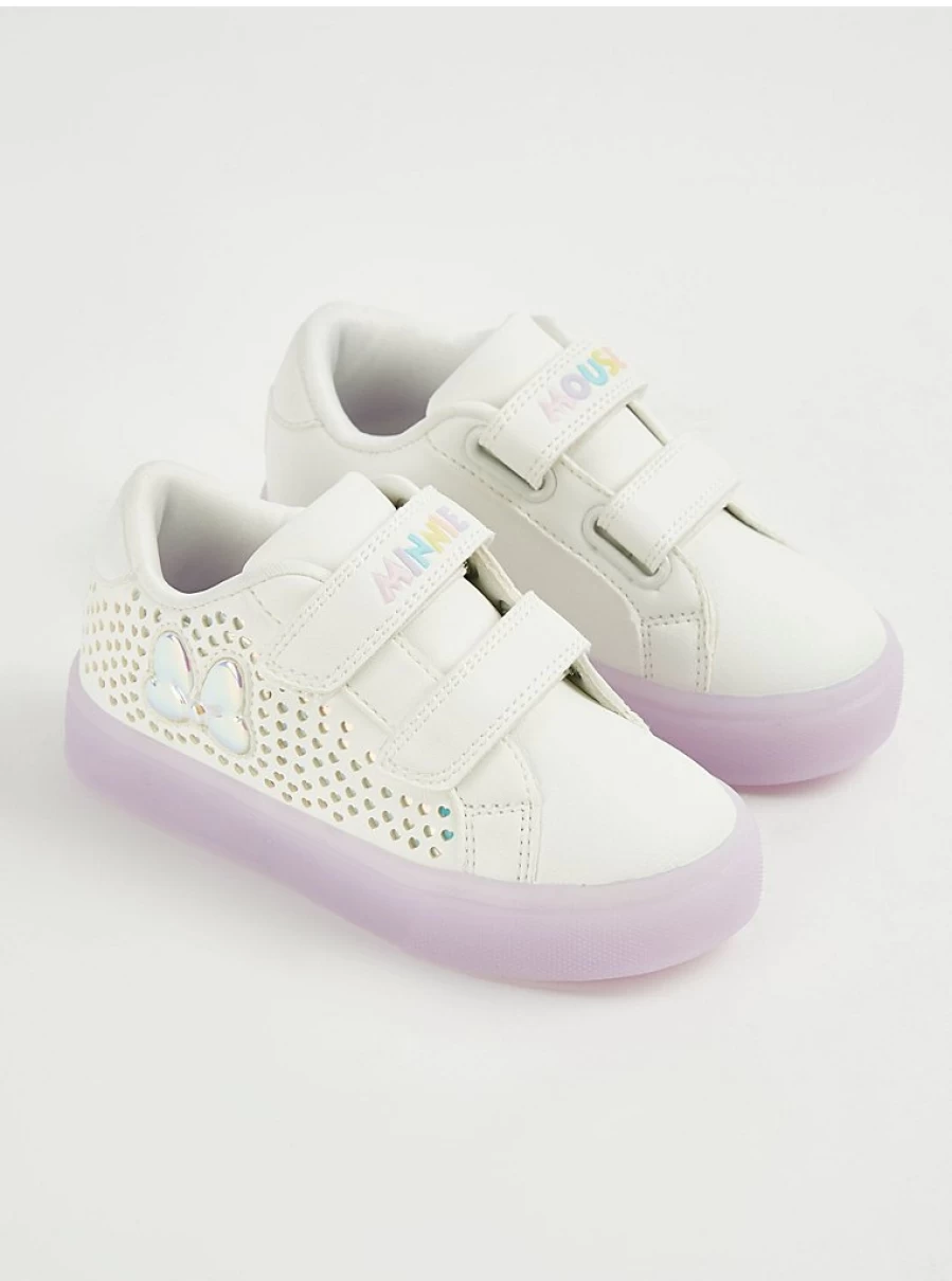 Disney Minnie Mouse Girls' Light Up Sneakers - George at Asda Kids' Trainers