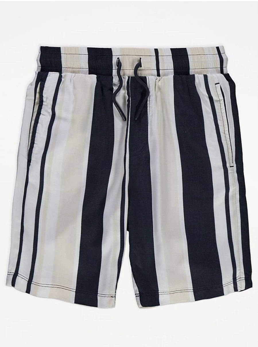 "George at Asda Boys' Stone Striped Lightweight Shirt and Shorts Set - Kids' Summer Outfit Reviews"