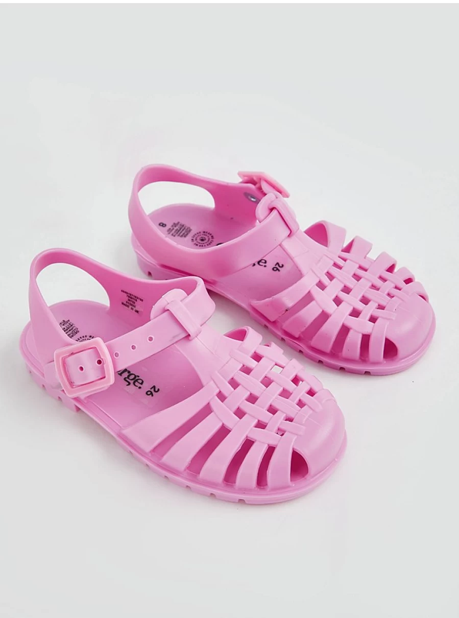 "George at Asda Pink Matte Jelly Sandals for Girls – Comfortable Kids' Slide-On Shoes Review"