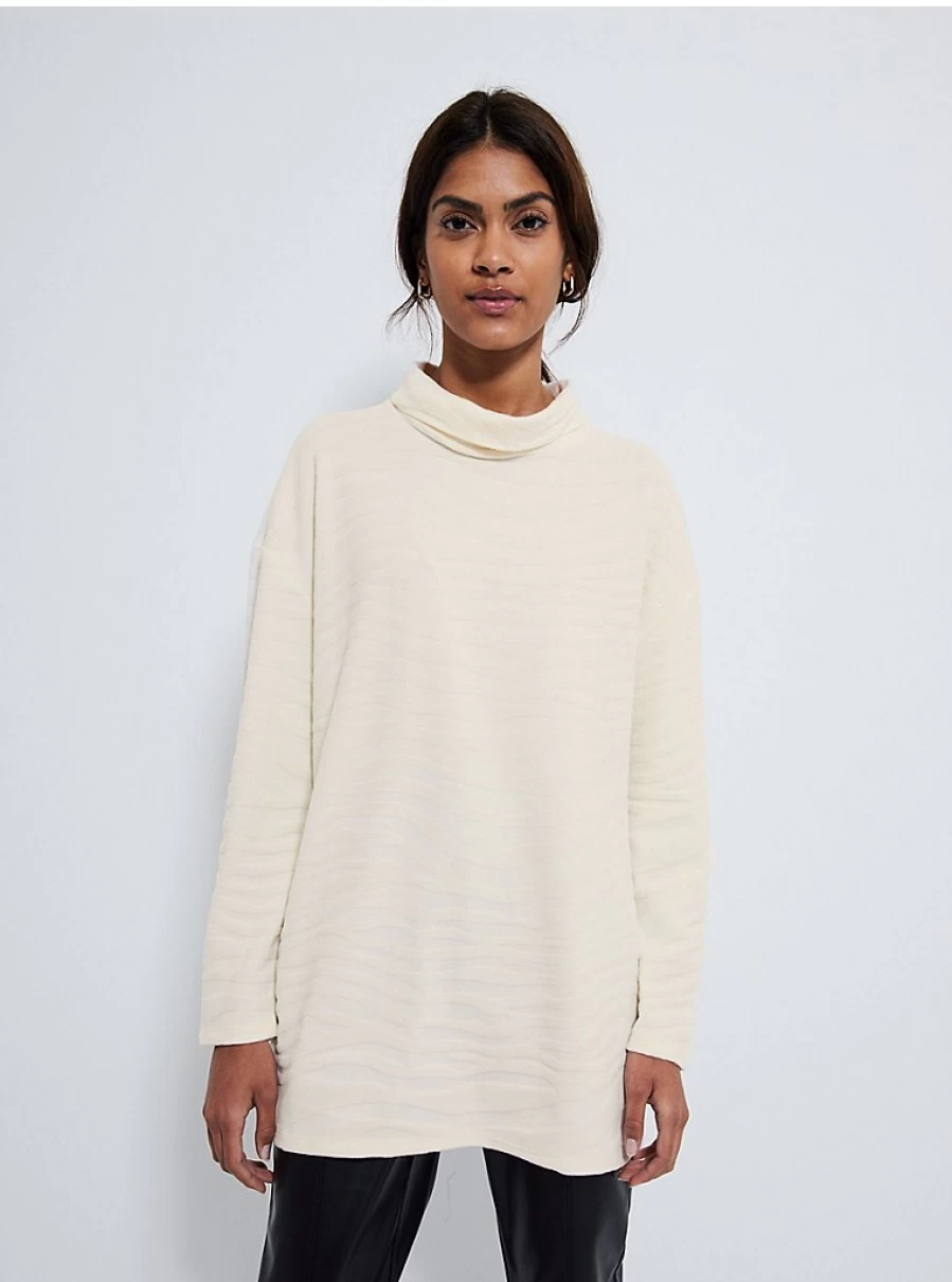 Women's Cream Zebra Print Soft Touch Jumper | George at Asda