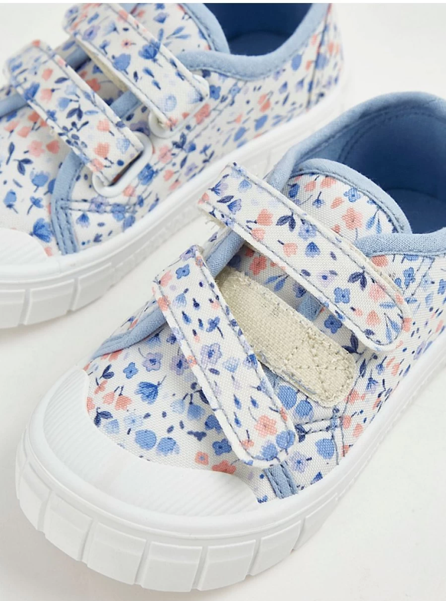 Girls' Floral Chunky Canvas Trainers with Double Strap - George at Asda Reviews