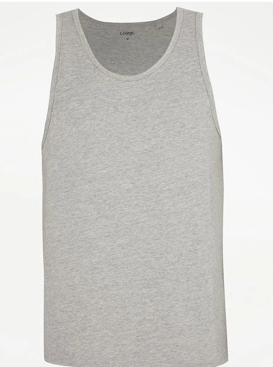 Men's Grey Jersey Vest - Comfort & Style | George at Asda