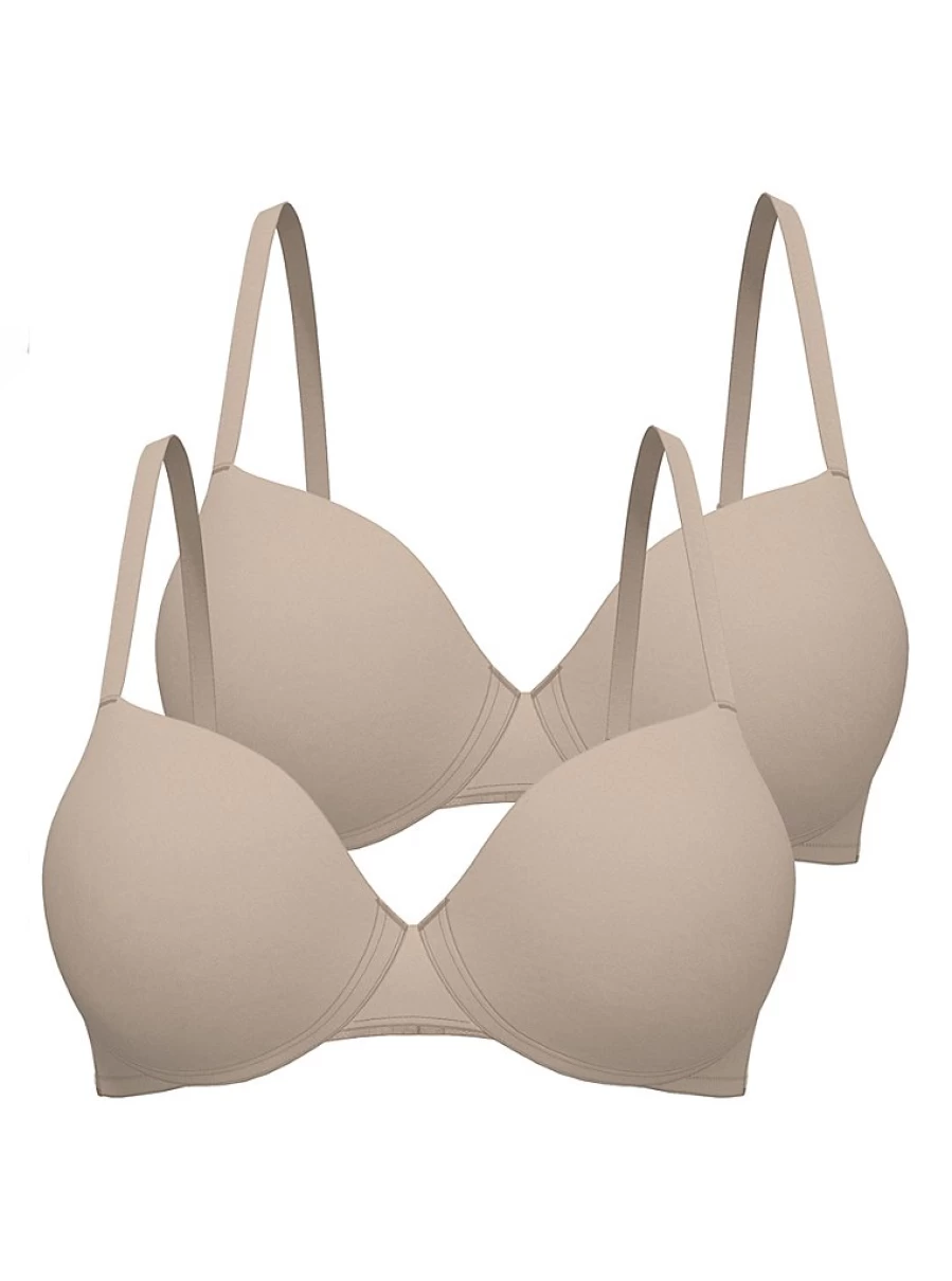 "George at Asda Women's Light Nude Non-Padded Underwire Bras 2-Pack | Comfortable Lingerie Set"